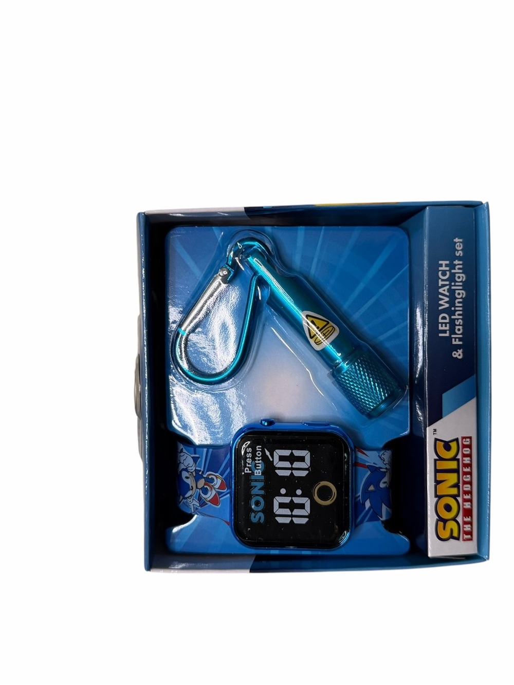 Sonic Kids Blue LED Watch & Flashlight Set